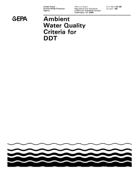 Ambient Water Quality Criteria for DDT