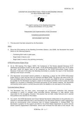 P. 1 SC58 Doc. 23 CONVENTION on INTERNATIONAL TRADE