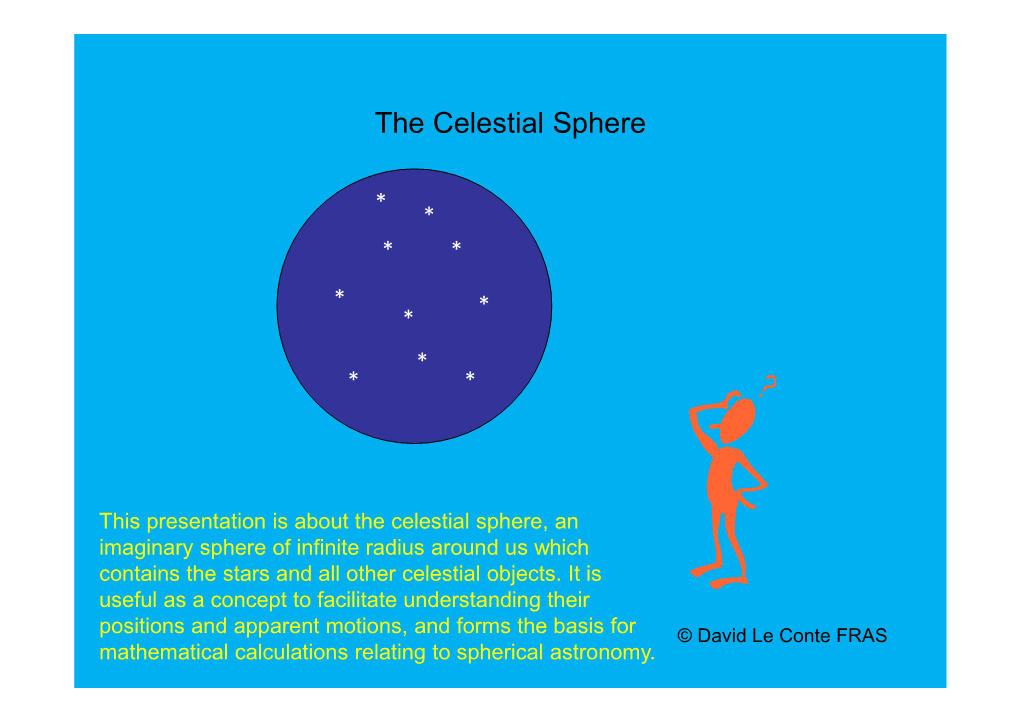 The Celestial Sphere