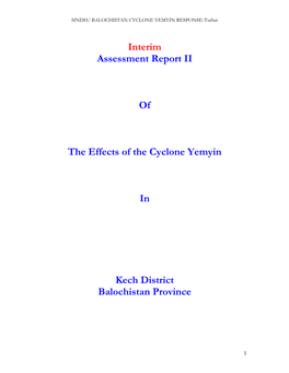 Assessment Report II