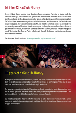 10 Jahre Kitkatclub-History 10 Years of Kitkatclub-History