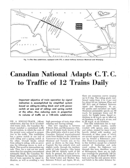 Canadian National Adapts CTC to Traffic of 12 Trains Daily