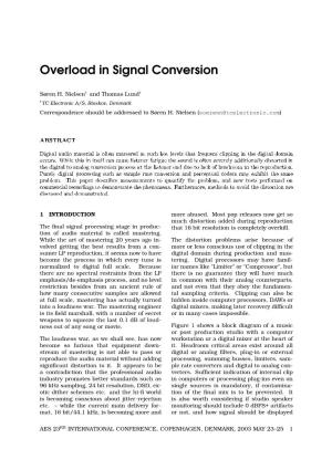 Overload in Signal Conversion