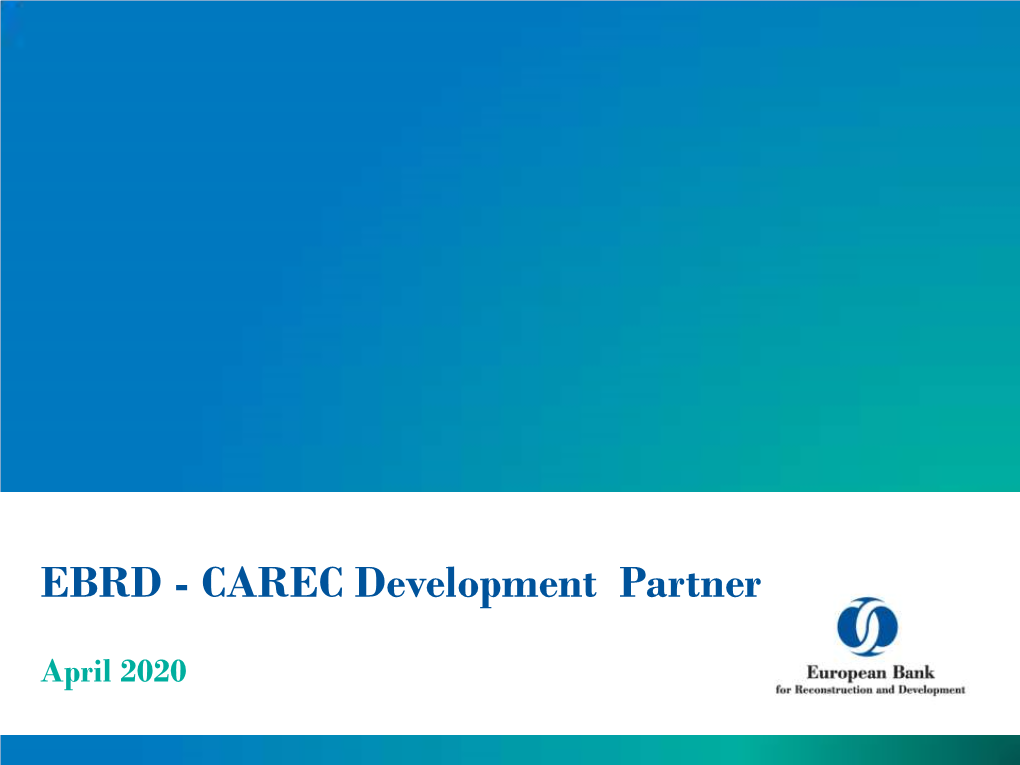 EBRD - CAREC Development Partner