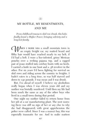 My Bottle, My Resentments, and Me