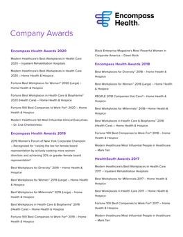 Company Awards