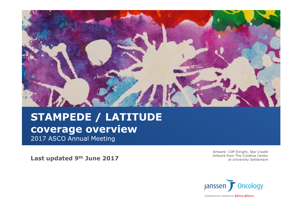 STAMPEDE / LATITUDE Coverage Overview 2017 ASCO Annual Meeting