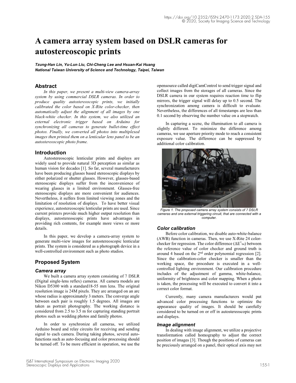 A Camera Array System Based on DSLR Cameras for Autostereoscopic Prints