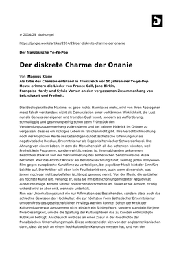 Der Diskrete Charme Der Onanie