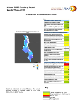 Malawi ALMA Quarterly Report, September 2011