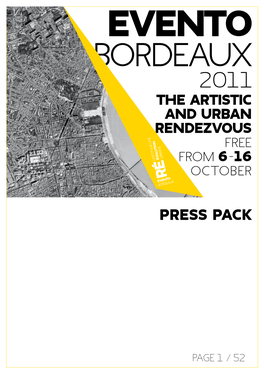 Bordeaux 2011 the ARTISTIC and URBAN RENDEZVOUS FREE from 6-16 OCTOBER