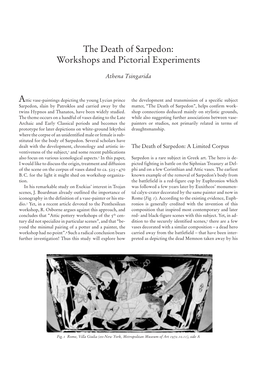 The Death of Sarpedon: Workshops and Pictorial Experiments