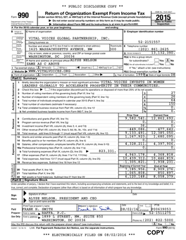 2015 Department of the Treasury | Do Not Enter Social Security Numbers on This Form As It May Be Made Public
