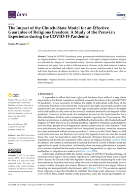 The Impact of the Church–State Model for an Effective Guarantee of Religious Freedom: a Study of the Peruvian Experience During the COVID-19 Pandemic