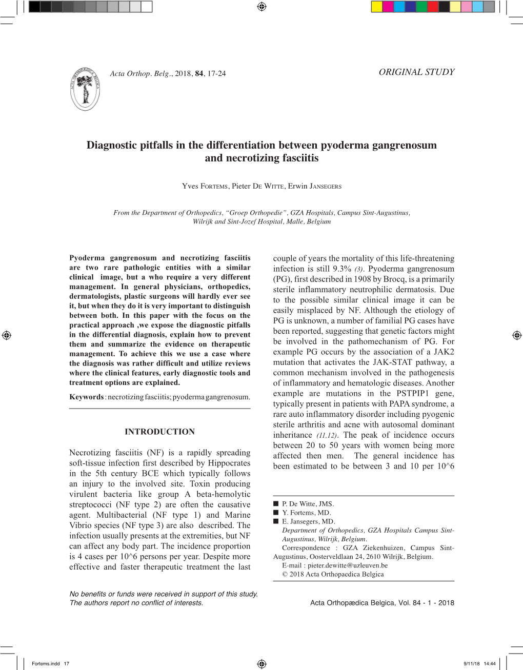 Diagnostic Pitfalls in the Differentiation Between Pyoderma Gangrenosum and Necrotizing Fasciitis