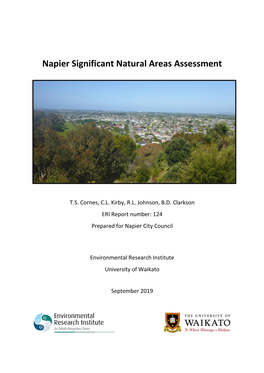Napier Significant Natural Areas Assessment