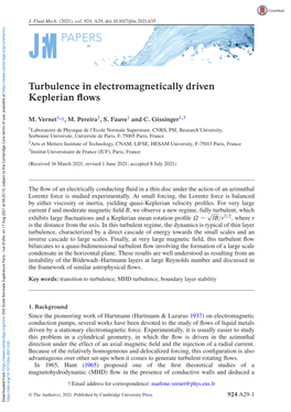 Turbulence in Electromagnetically Driven Keplerian Flows