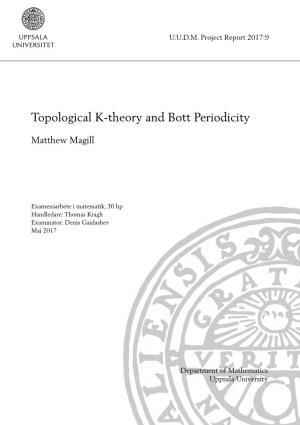 Topological K-Theory and Bott Periodicity