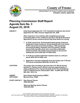 Planning Commission Staff Report Agenda Item No. 3 August 23, 2018