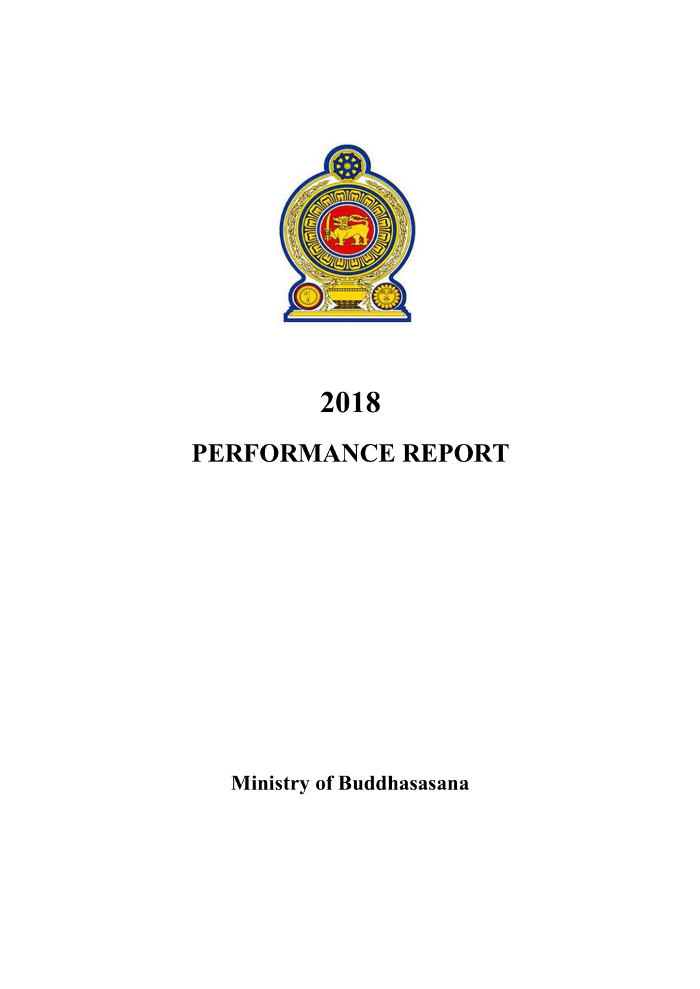 Performance Report of the Ministry of Buddhasasana & Wayamba