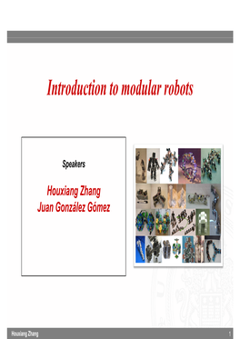 Introduction to Modular Robots