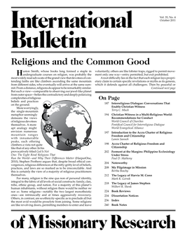 Religions and the Common Good