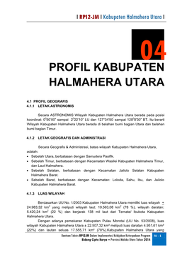 Profil Kabupaten Halmahera Utara