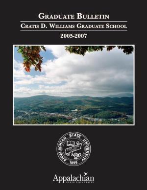 2005-07 Graduate Bulletin and Course Catalog