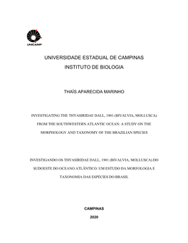 Universidade Estadual De Campinas Instituto De Biologia