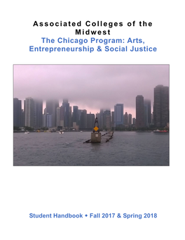 Associated Colleges of the Midwest the Chicago Program: Arts, Entrepreneurship & Social Justice