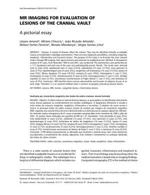 Mr Imaging for Evaluation of Lesions of the Cranial Vault