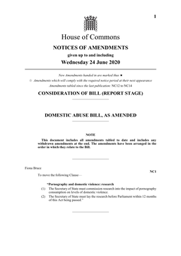 Domestic Abuse Bill, As Amended