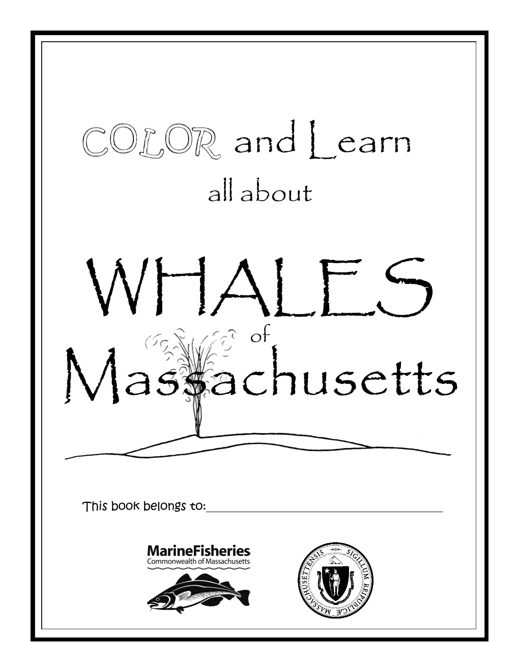 Color and Learn About Whales in MA