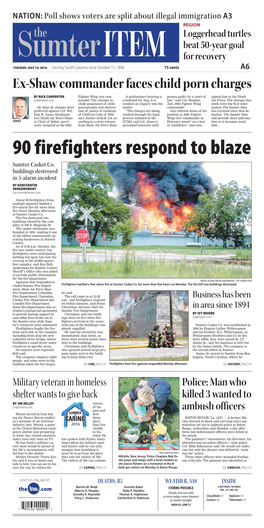 90 Firefighters Respond to Blaze Sumter Casket Co