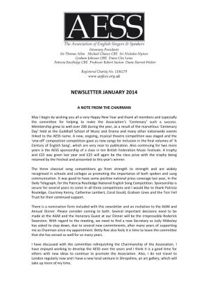 AESS Newsletter Jan 2014
