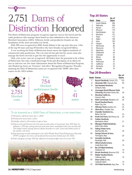 2,751 Dams of Distinction Honored