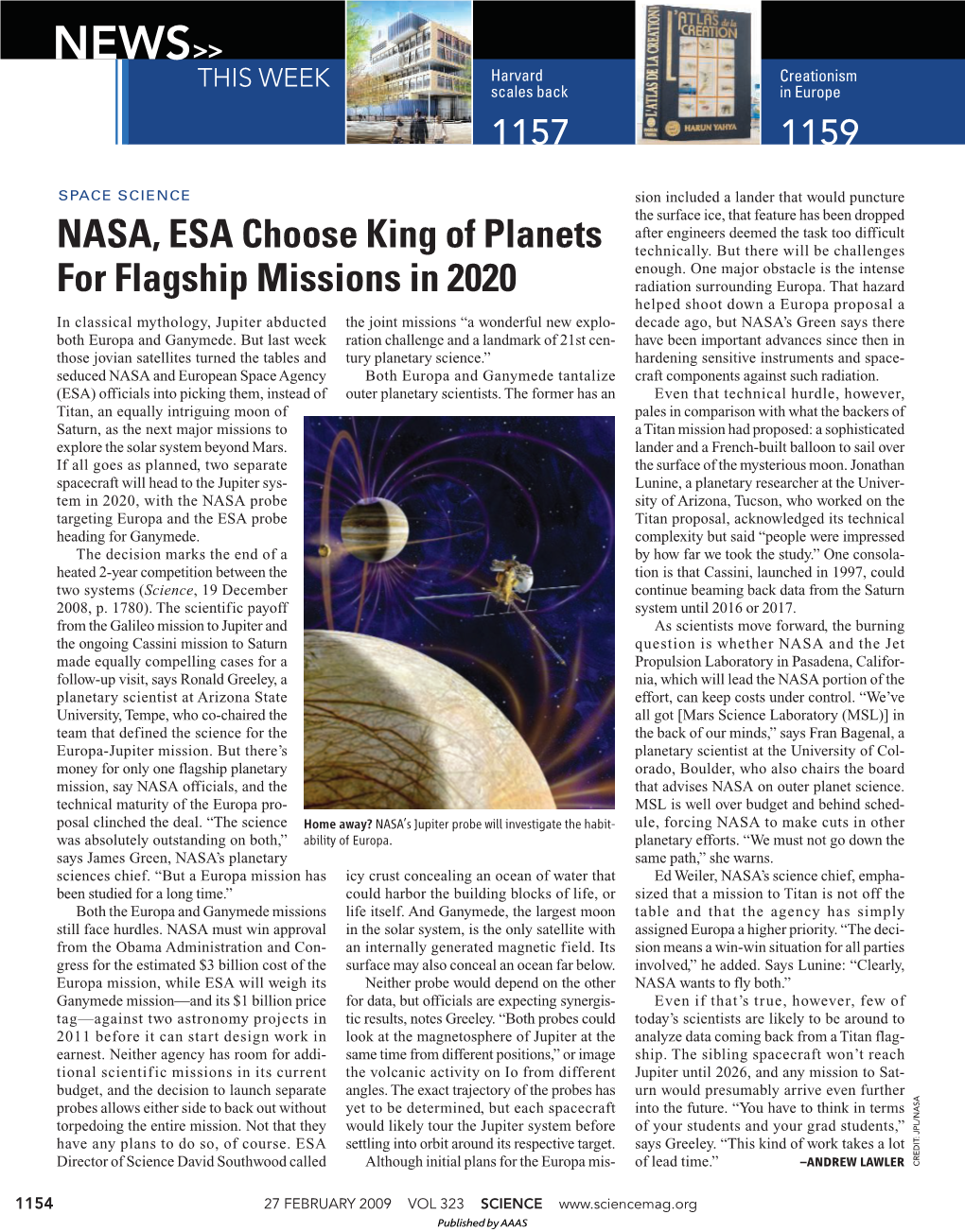 NASA, ESA Choose King of Planets for Flagship