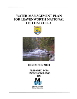 Water Management Plan for Leavenworth National Fish Hatchery