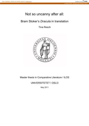 Dracula in Translation