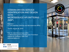 Domain-Driven Service Identification and Design with Microservice Api Patterns (Map)
