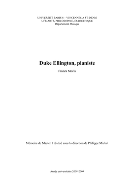 Duke Ellington Pianiste