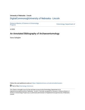 An Annotated Bibliography of Archaeoentomology
