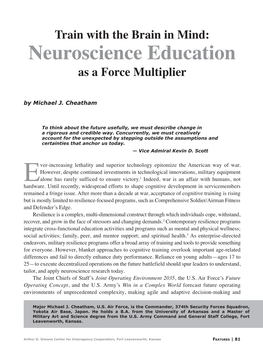Neuroscience Education As a Force Multiplier