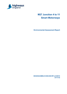 M27 Junction 4 to 11 Smart Motorways