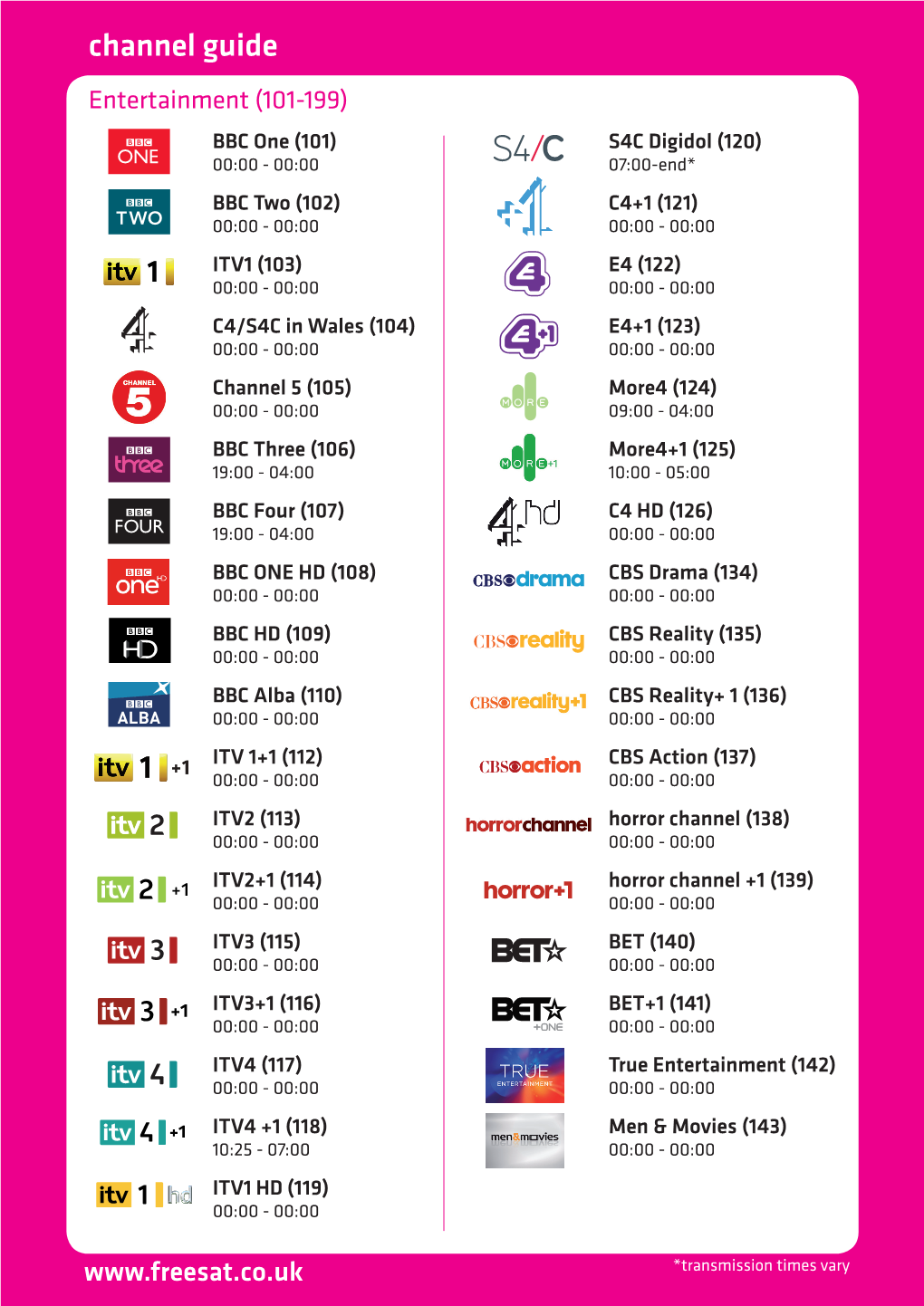 Channel Guide