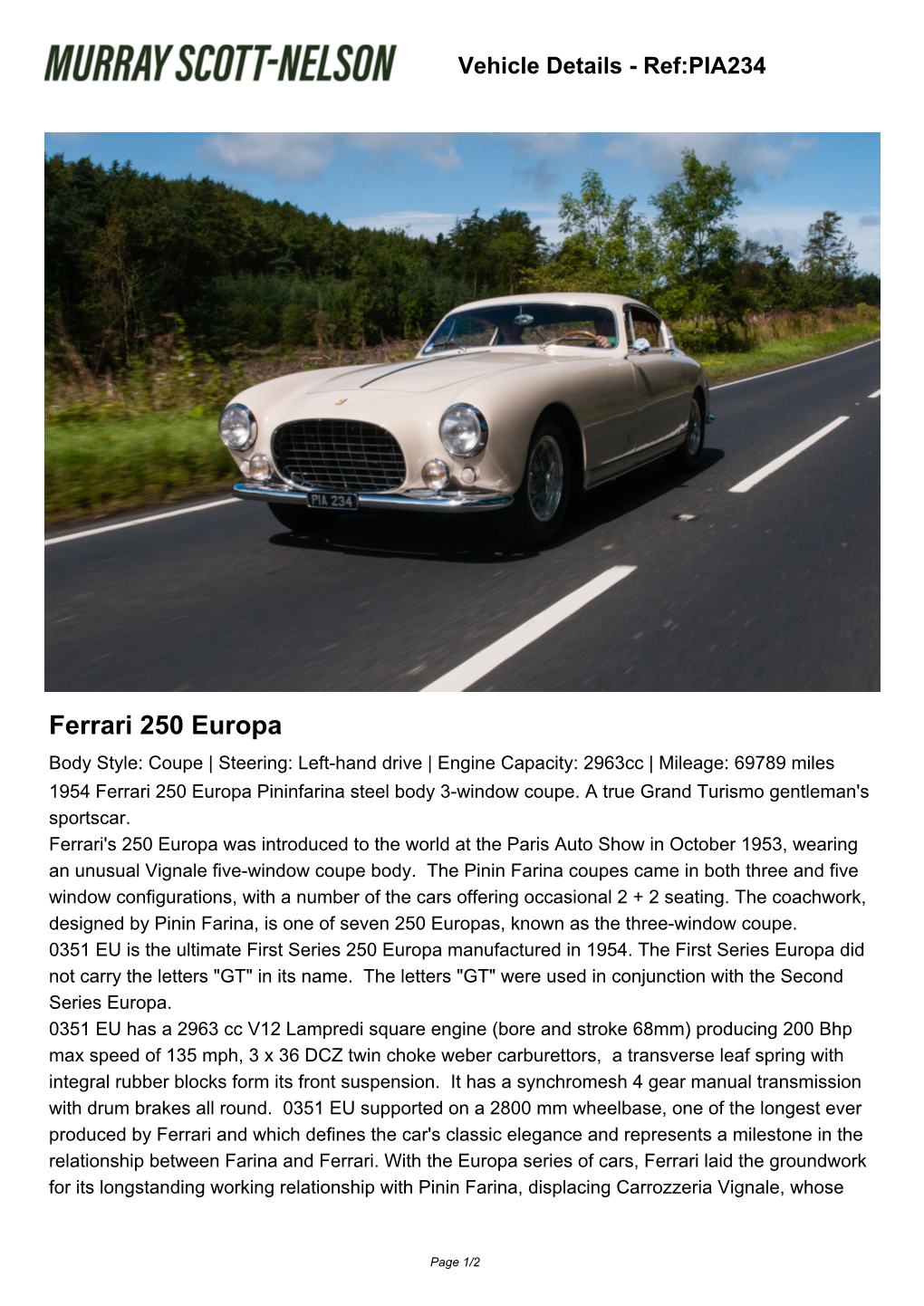 Ferrari 250 Europa