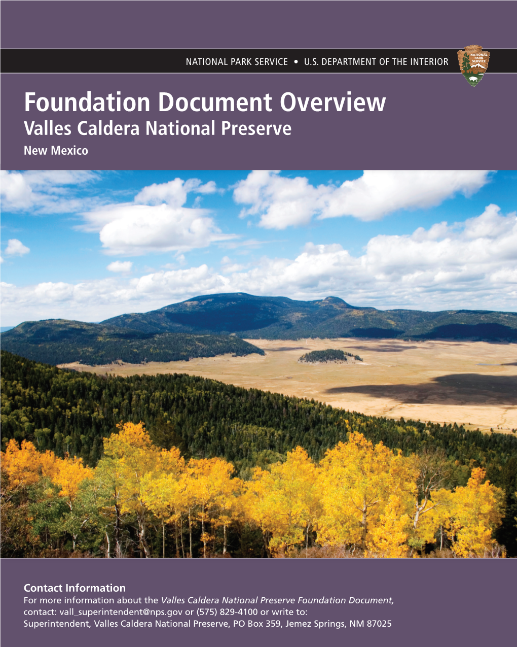 Valles Caldera National Preserve Foundation Document Overview