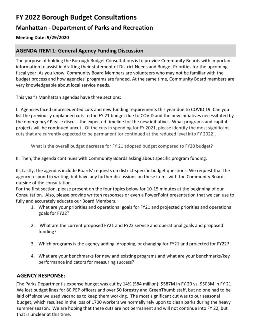 FY 2022 Borough Budget Consultations