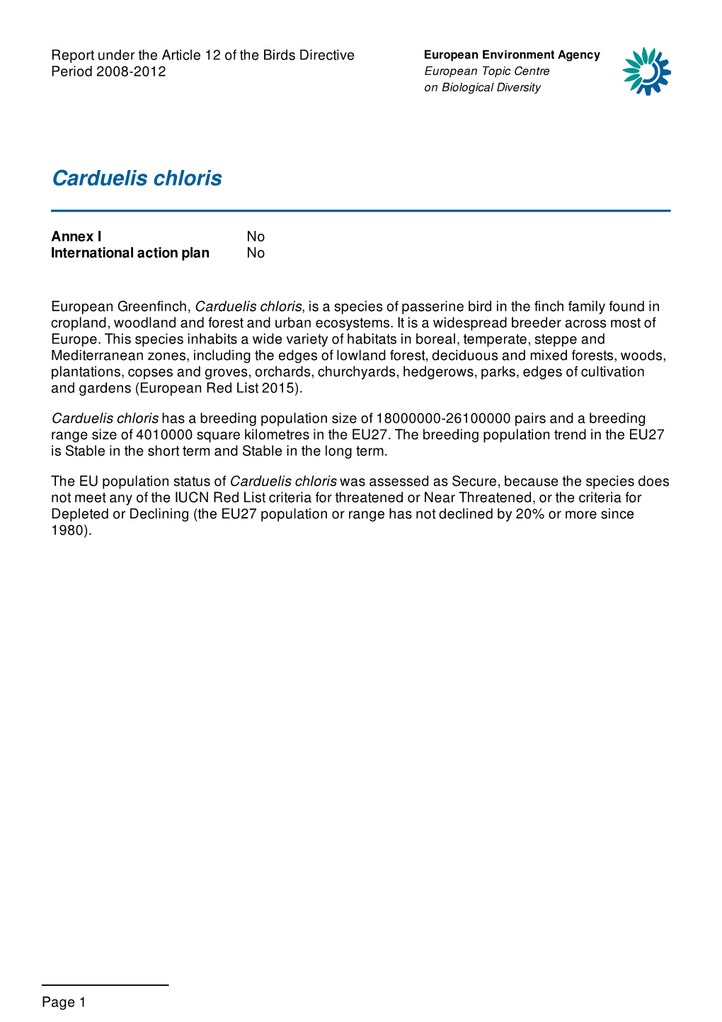 Carduelis Chloris