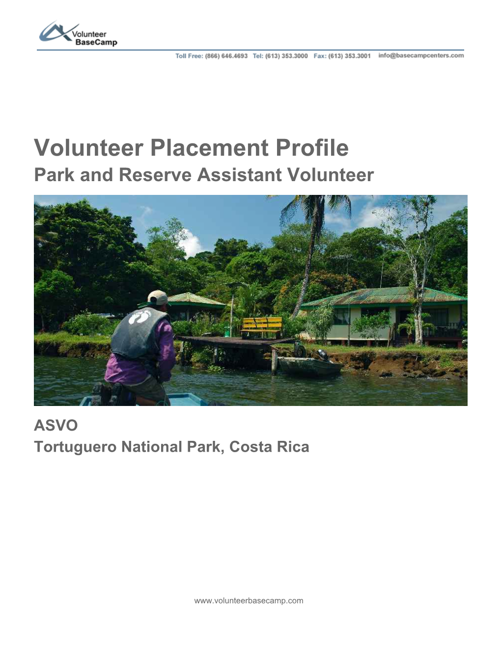 Volunteer Placement Profile Park and Reserve Assistant Volunteer